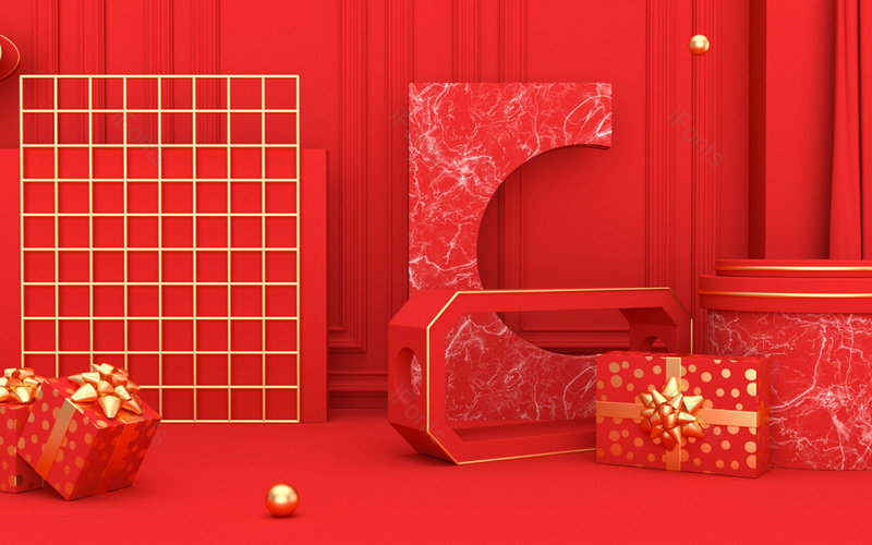 红色时尚C4D立体创意空间艺术背景设计,插画/手绘图,插画/手绘图库,插画/手绘图下载,插画/手绘